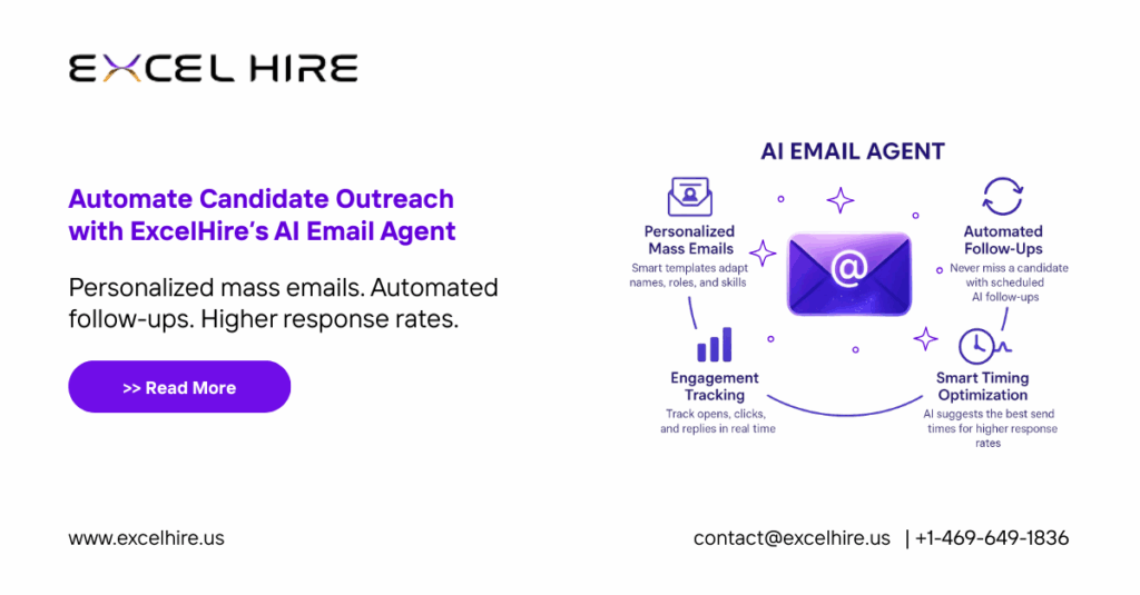 Automate Candidate Outreach with ExcelHire’s Email Agent