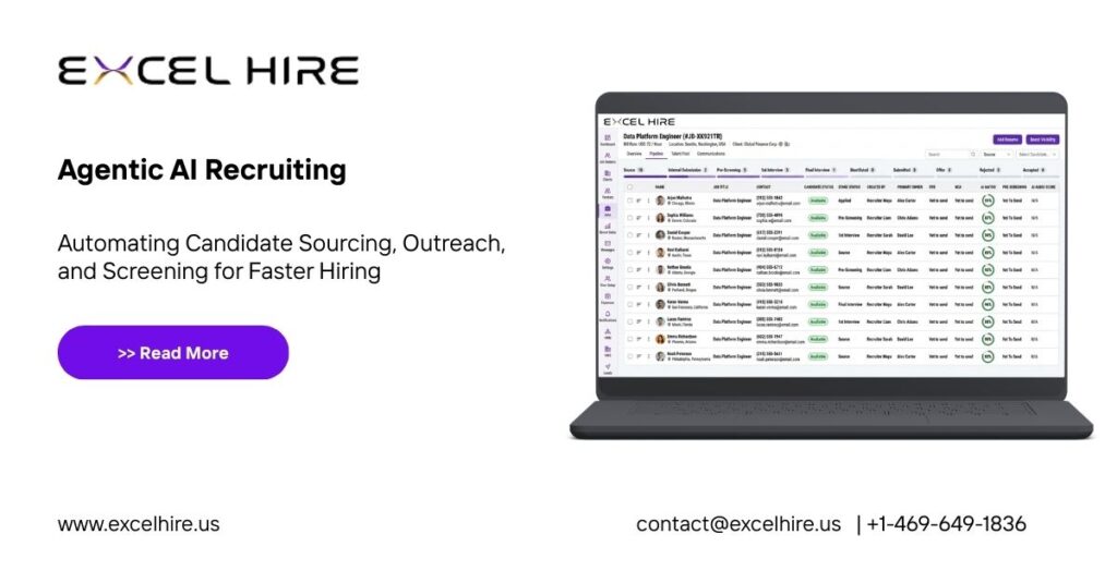 Agentic AI Recruiting workflow dashboard for automated candidate sourcing and screening